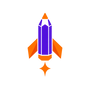 Pencil rocket logo